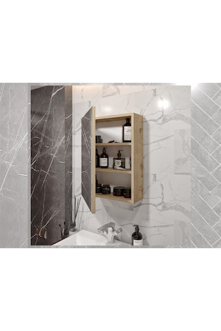 Banyo Tuvalet Aynalı Dolap Lefkas Çok Renkli