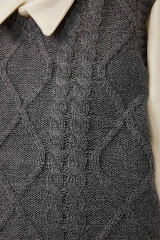 Defacto 3'lü Takım Triko Yelek Uzun Kollu Çıtçıtlı Body Pantolon Erkek Bebek C9597A524AU Gri