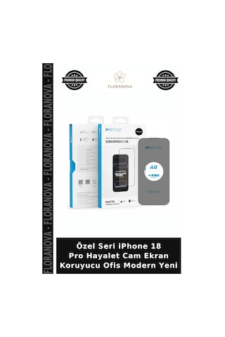 Özel Seri Apple iPhone Uyumlu 18 Pro Hayalet Cam Ekran Koruyucu Ofis Modern Yeni