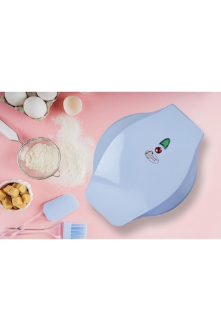 Bestron Kurabiye Ve Waffle Makinesi,yapışmaz Kaplama, 700w, Eğlenceli Dinozor Deseni Mutfak Ekipmanları Mavi 189437294