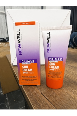 New Well Primer Sun Cream Spf50+ 50 Ml Makyaj Bazlı Güneş Kremi Uva Uvb & Mavi Işık Koruması