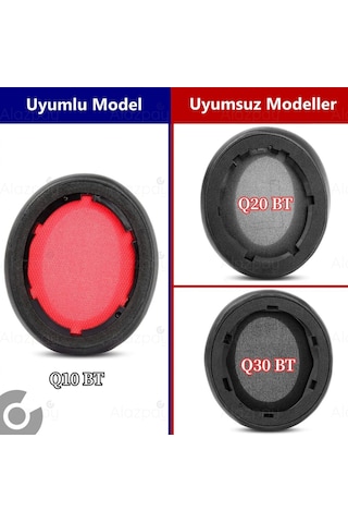 Anker Soundcore Life Q10 Q10 Bt Uyumlu Hafızalı Köpük Özellikli Kulaklık Sünger Yastığı Deri Siyah