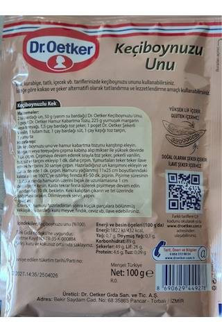 Dr.oetker Glutensiz Keçiboynuzu Unu 100 G