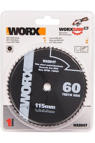 Worx Wa5047 115x9,5mm Alüminyum, Pvc, Sac Kesme, Daire Testere Bıçağı Fr Wa5047