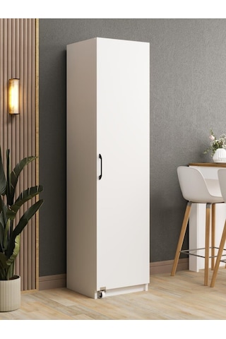 Kuzeylife Novensa Çok Amaçlı Erzak-kiler Dolabı Tek Kapaklı Beyaz Beyaz