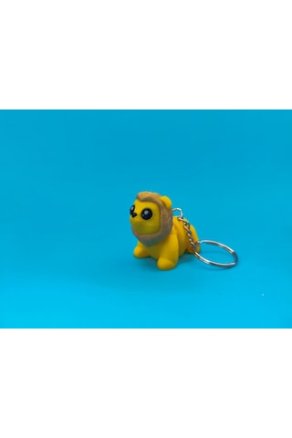 Sevimli Aslan Anahtarlık 3d Baskı Özel Tasarım