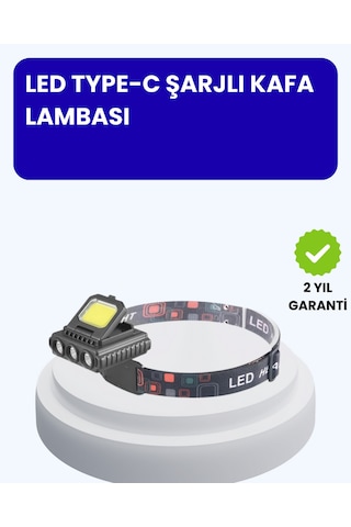Hnrlıshp 800 Lumen Led Kafa Lambası Cob Ve Xpe Led Type C Şarjlı Ayarlanabilir Çok Renkli