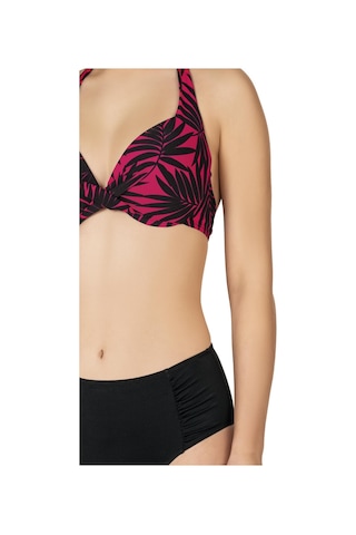 Endeep Kadın Yaprak Desenli Destekli Bikini Takımı-siyah Siyah