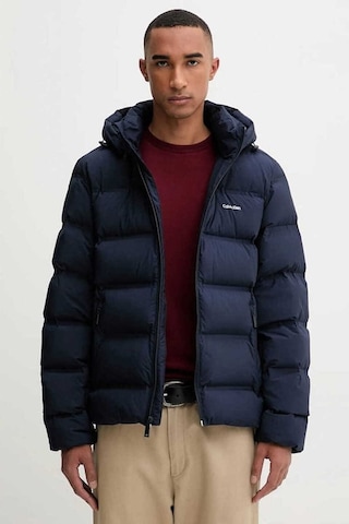 Erkek Regular Fit Kapüşonlu Kapitoneli Şişme Mont - Lacivert Dark Sapphire