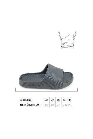 Gezer Erkek Yazlık Eva Ev Bahçe Banyo Esnek Islak Zemine Uygun Terlik Gt5ymm.15636.00.010.2n Siyah