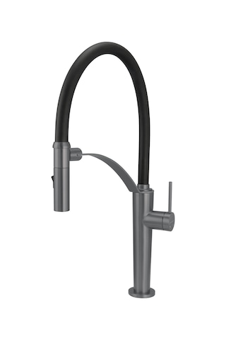 Deante - Corda Titanium 2 Akışlı Elastik Spiralli Mutfak Bataryası Mat Gri Deante - Corda Titanium 2 Akışlı Elastik Spiralli Mutfak Bataryası Mat Gri