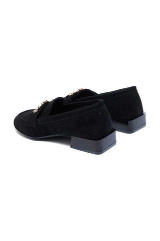 Bestello Tokalı Termoplastik Loafer 281-23090 Kadın Ayakkabı SIYAH SUET
