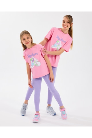 Skechers G Graphic Tee T-shirt Büyük Kız Çocuk Pembe Tshirt Sk2510019-610 Pembe