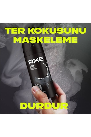 Axe Erkek Deodorant & Bodyspray Black 48 Saat Etkileyici Koku Vücut Spreyi 150 Ml