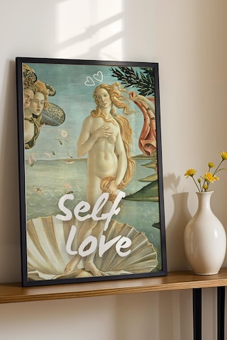 Saturn The Birth Of Venus Self Love Çerçeveli Tablo Modern Dokunuşlu Klasik Sanat Altered Art