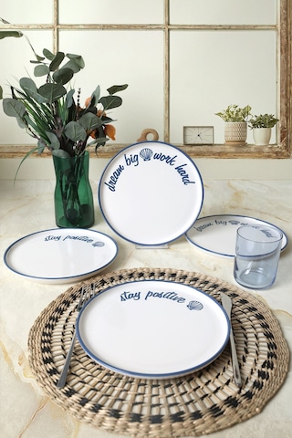 Keramika Ocean Muse Nordıc Pasta Tabağı 22 Cm 4 Adet 22951-52 Çok Renkli