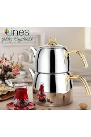 Lines Yıldız Çaydanlık Mega Boy Altın Kulp