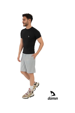 Hnc Sport Erkek Gri Kısa Antrenman Şortu Günlük Cepli Sporcu Şortu