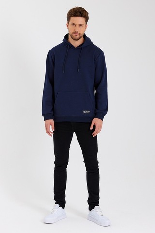 Mmetalic Kanguru Cepli Kapüşonlu İçi Pamuklu Erkek Sweatshirt 001