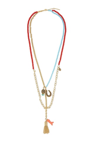 Long Pendant Charm Kolye, Uzun Ve Zarif Tasarım Altın