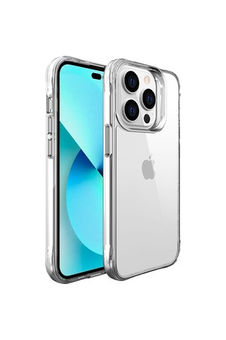 Zeyline Apple Uyumlu iPhone 14 Pro Max Zore Şeffaf Ultra İnce Airbag Tasarımlı Okka Kapak-renksiz