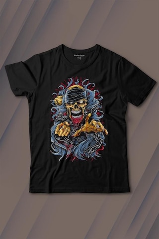 Zombie Halloween Skull Darkness Vampir Baskılı Tişört Çocuk T-shirt 001