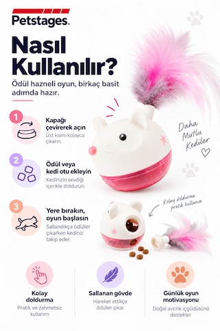 Petstages Hunt N Swat Treat Tumblers Kedi Oyuncağı