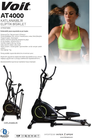 Voit At 4000 Katlanabilir Eliptik Bisiklet Çok Renkli