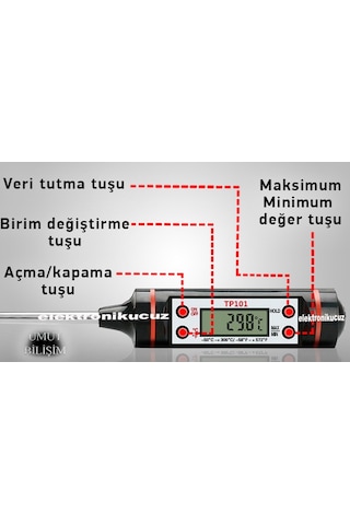 Dijital Yemek Gıda Mutfak Termometre Sıcaklık Ölçer