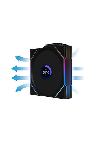 Lian Li Unı Fan Reverse Tl Wıreless Lcd 1x120mm Siyah Kasa Fanı Azaz0llı0086