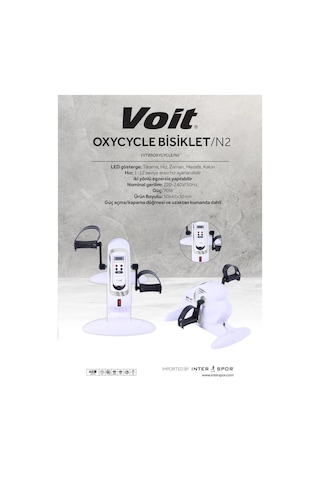 Voit Oxycycle Bisiklet/n2 Portatif El Ve Ayak Egzersiz Pedallı Kondisyon Bisikleti