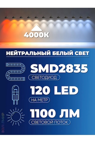 Feron Led Şerit 120 Smd 2835 /m 11w/m 24v 4000k 208984825 Beyaz