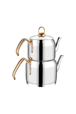 Özlife Hüma Gold Kulplu Küçük Boy Çaydanlık 117