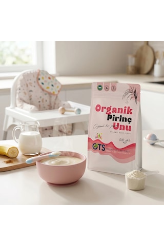 Ots Organik Pirinç Unu 500 gr (Organik Sertifikalı, Pestisit Analizli)