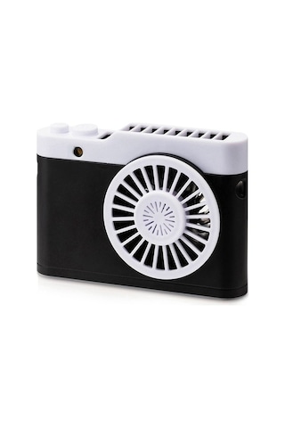 Ykd Store Taşınabilir Mini Usb Şarj Kamera Fanı Asılı Boyun Küçük Fan Xfuny6 Siyah