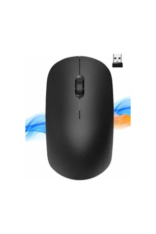 Ergonomik Tasarım Kablosuz Siyah Mouse Hassas Uzun Ömürlü Standart