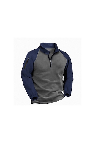 Erkekler İçin Avrupa Ve Amerikan Tarzında Üretilmiş Kalın Polar Ceket. Siyah