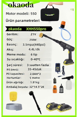 Oto Yıkama Yüksek Basınç Şarj Sulama Pestisit