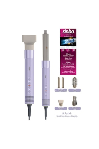 Sinbo Shd-1760 Saç Şekillendirme Cihazı 3 Hız 5 Başlık 110.000rpm Sıcaklık Ayar