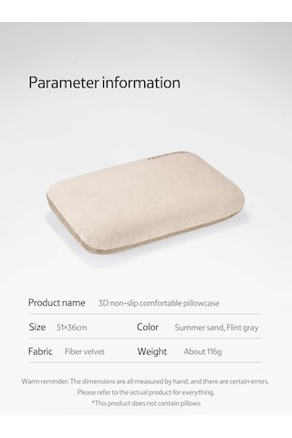 Naturehike 3d Anti-slip Comfort Kaymaz Yastık Kılıfı Grey