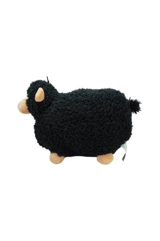 Sesli Koç Koyun Kuzu Peluş Oyuncak Hediyelik Uyku Arkadaşı 30 Cm Siyah