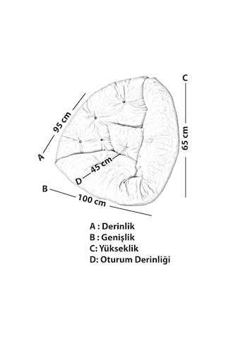 Armut Koltuk 2'li Koltuk Yer Minderi Çok Amaçlı İkili Minder Krem Krem