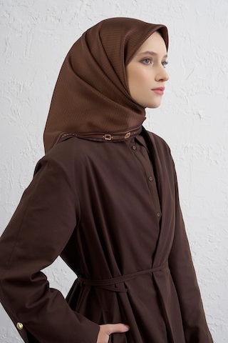 Armine Nostalji Serisi Sura İpek Eşarp 9401ds 80-acı Kahve