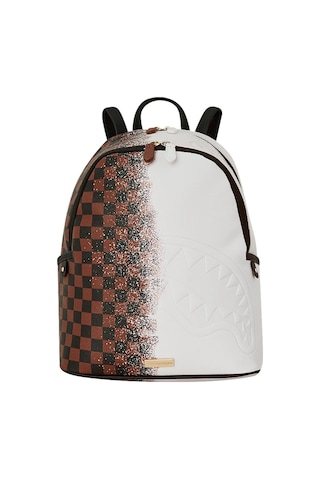 Sprayground Spraysharks Worldwıde Savage Sırt Çantası, Suya Dayanıklı Suni Deri Kahverengi