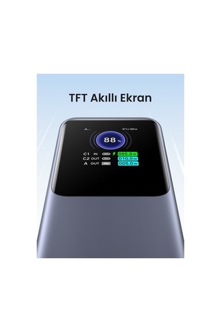 Ugreen Nexode 25.0000 Mah 200w Akıllı Ekranlı Taşınabilir Hızlı Şarj Powerbank, 3 Cihaz Desteği,