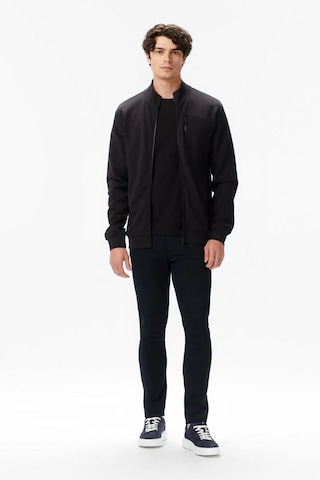 Nautica Erkek Siyah Classic Fit Fermuarlı Sweatshirt-11437 Siyah