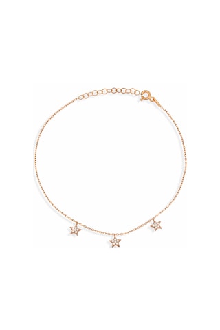 Argentum Concept Zirkon Taşlı 925 Ayar Gümüş Yıldız Halhal - H000101 Pembe