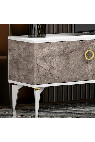 Tv Ünitesi Zerda Gordion Beyaz 180 Cm