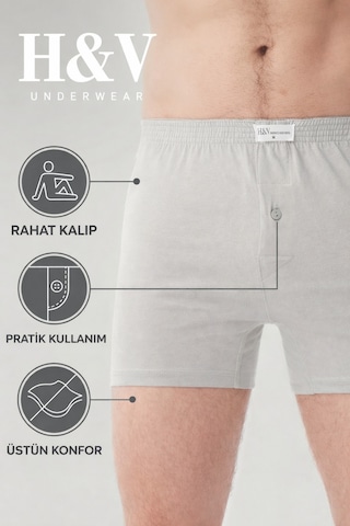 Mercan Gri %100 Pamuk Havlu Bel Boxer