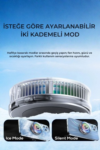 Manyetik Mıknatıslı Telefon Soğutucu Radyatörlü Fan